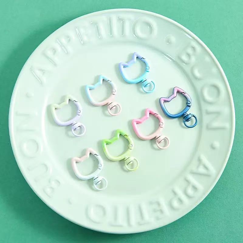 5-10 個グラデーションかわいい猫クラスプ開閉可能なコネク - Jewelry Making Hobby のレビューと価格
